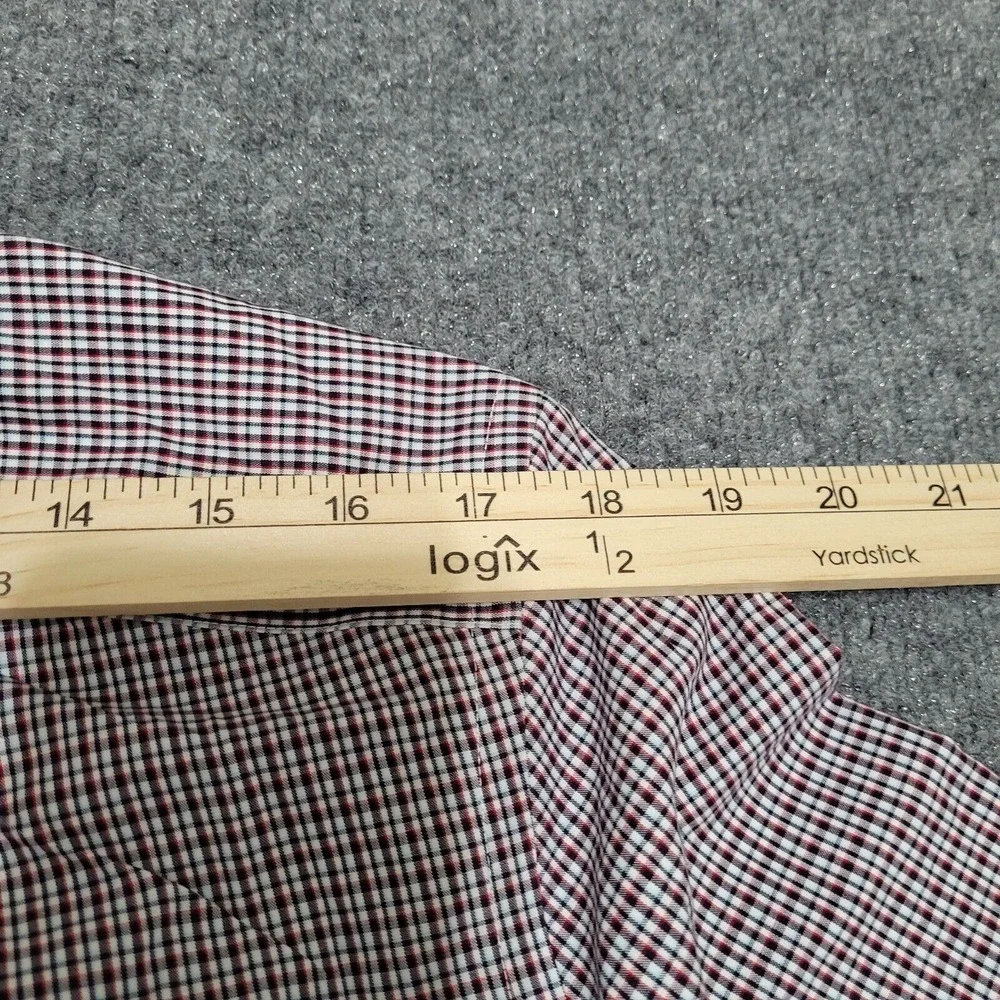 Eddie Bauer Shirt Mens Small Wrinkle Resistant Button Down Blue Red Plaid Cotton - Picture 7 of 9
